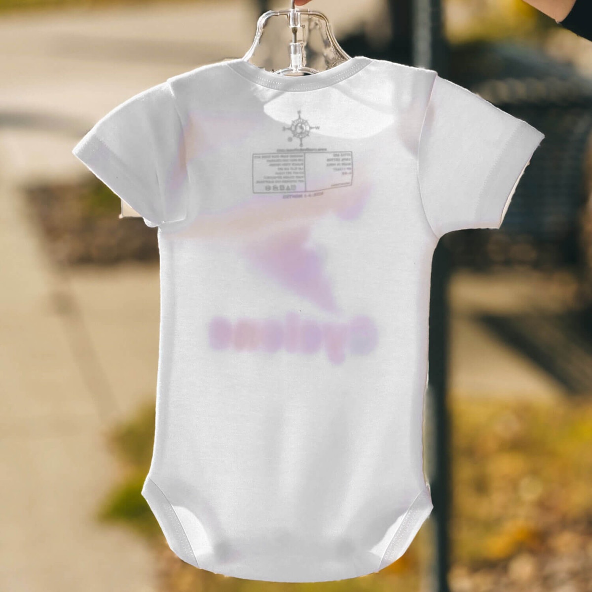 Creative Knitwear Infant Baby Cyclone White Bodysuit back